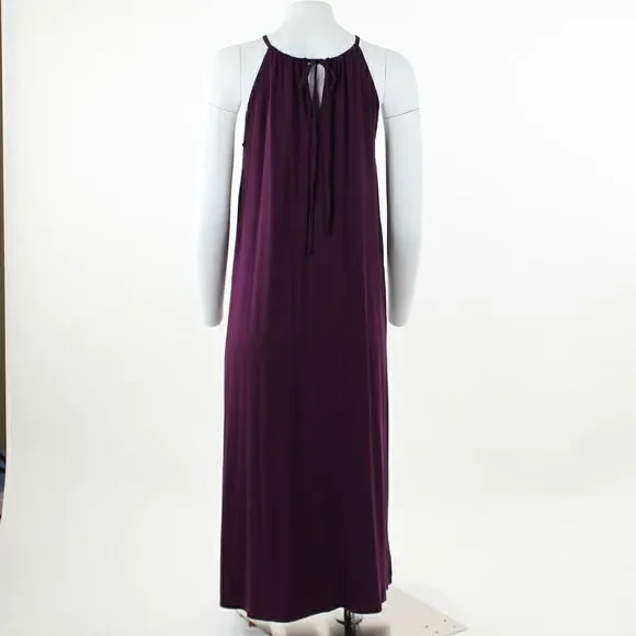 eileen fisher halter dress Limited Edition Hammered Silk Maxi Dress